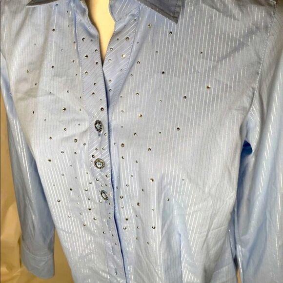 TanJay Embellished Button Down Blouse - Picture 2 of 9